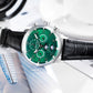 OBLVLO IM MUT-MP Best Mens Luxury Green Dial & Moon Phase Automatic Dress Watch