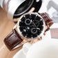 OBLVLO IM MUT-MP Classic Moon phase Luxury Rose Gold Mechanical Dress Watch