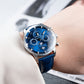 Luxury OBLVLO IM MUT-MP Men's Vintage Blue Dial & Moon Phase Automatic Watch