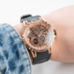 Best Affordable Luxury Automatic Rose Gold Skeleton Watches - OBLVLO LMQ