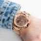 Best Affordable Luxury Automatic Rose Gold Skeleton Watches - OBLVLO LMQ