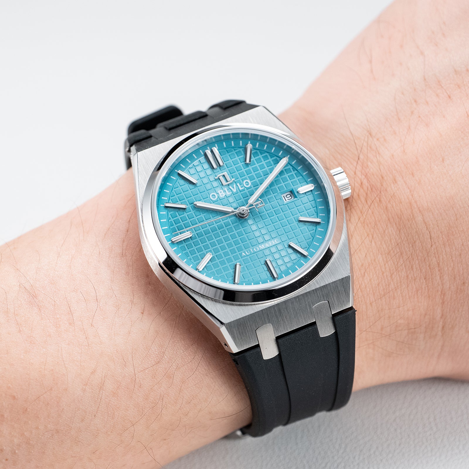 Best Affordable Mens Vintage Dress Sky Blue Dial Automatic Watches - O
