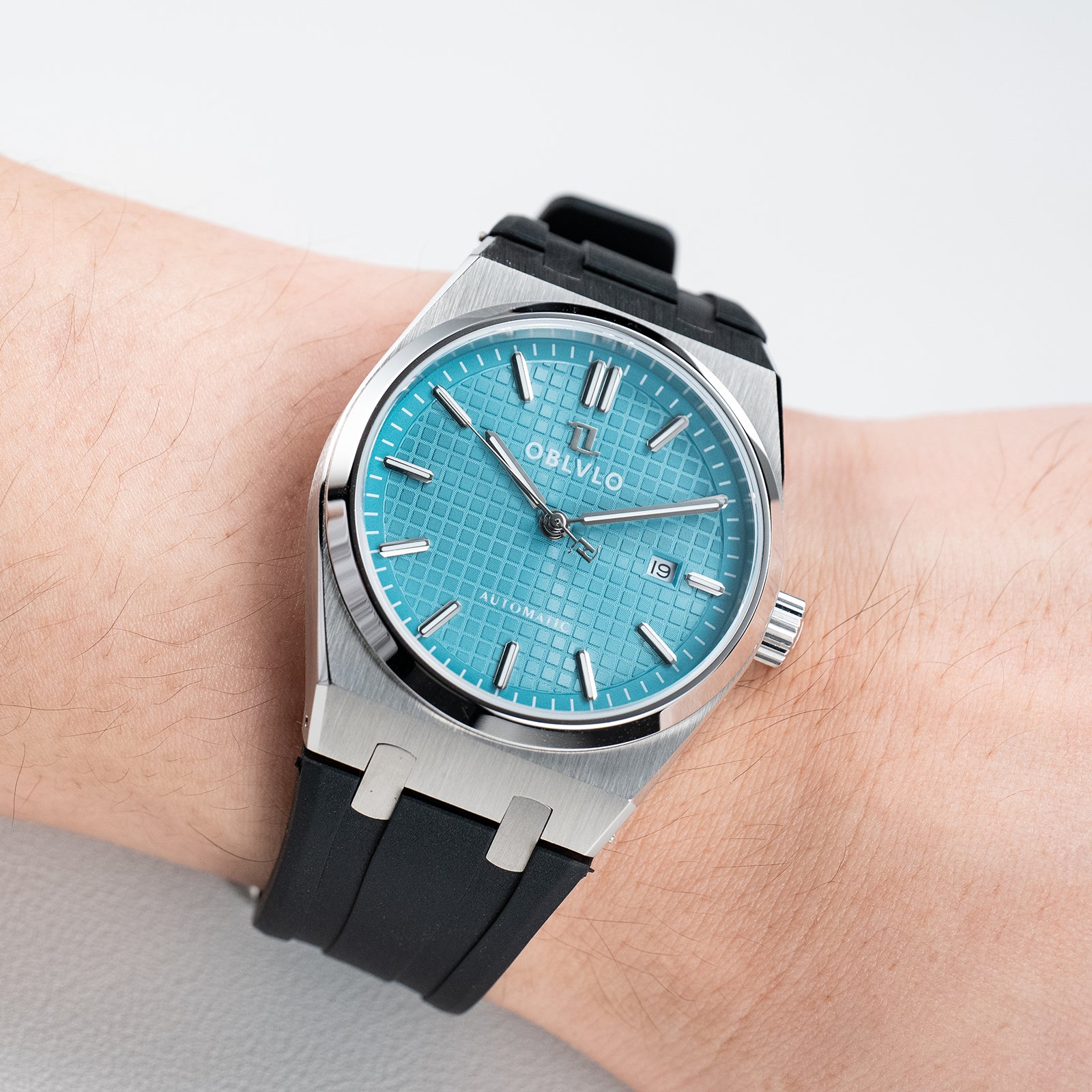 Best Affordable Mens Vintage Dress Sky Blue Dial Automatic Watches - O