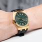 Affordable Luxury Yellow Gold Dress Automatic Watches Under $200 for Men - Royal Green OBLVLO TM-SIM