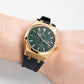 Affordable Luxury Yellow Gold Dress Automatic Watches Under $200 for Men - Royal Green OBLVLO TM-SIM