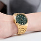 Best Affordable Yellow Gold 3-Eye Chronograph Automatic Watches - Royal Green OBLVLO TM-MUT