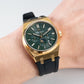 Best Affordable Yellow Gold 3-Eye Chronograph Automatic Watches - Royal Green OBLVLO TM-MUT