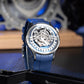 Cool OBLVLO BLM ROTOR Blue Dial Watch - Unique Rotary Engine Automatic Watches for Men