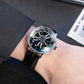 Blue OBLVLO SCM-SK Unique Automatic Watch with Supercar Alloy Wheels Dial Design