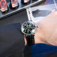 Supercar Alloy Wheels Green Dial as a OBLVLO SCM-SK Automatic Watch | Cool Skeleton Watches