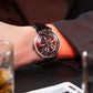 OBLVLO SCM-SK Unique Red Skeleton Supercar Alloy Wheels Dial Automatic Watches