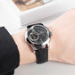 Black Dial Men 42mm Automatic Mechanical Tourbillon Style Watch - Steel / Zirconia Bezel Dress Watches