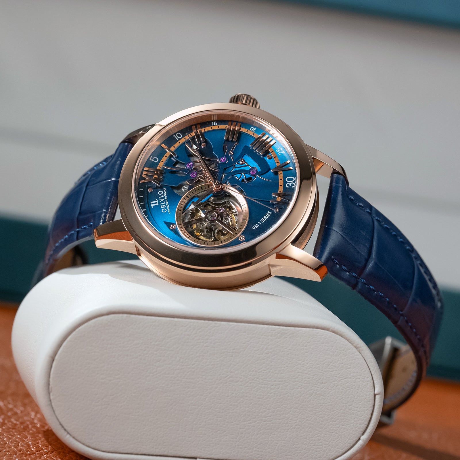 OBLVLO VMQ Series - Best Affordable Luxury Mens Rose Gold