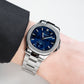 39mm OBLVLO FM-SL-DD-D 39mm Blue Dial Men's Automatic Business Watch with Crystal Diamond Bezel