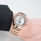 OBLVLO FM-SL-DD-D Rose Gold 39mm Square & White Dial Automatic Moonphase Business Wrist Watches