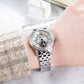 OBLVLO CW Women's Luxury Mechanical Stainless Steel Skeleton Automatic Self Winding Wristwatch
