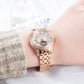 OBLVLO CW Rose Gold Women's Fashion Casual Dress Skeleton Dial Automatic Mechanical Watch