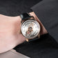 Cool Black Spaceship Dial Automatic Rose Gold Dress Watches for Men from OBLVLO JM Space