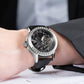 Black Dial Men 42mm Automatic Mechanical Tourbillon Style Watch - Steel / Zirconia Bezel Dress Watches