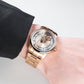 Cool Black Spaceship Dial Automatic Rose Gold Dress Watches for Men from OBLVLO JM Space