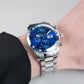 Luxury Vintage Blue Dial Oblvlo Design Men's Chronograph Style Pilot Watch - IM-MU YGB
