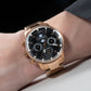 OBLVLO IM MUT-MP Classic Moon phase Style Luxury Rose Gold Mechanical Dress Watch