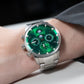 OBLVLO IM MUT-MP Best Mens Luxury Green Dial & Moon Phase Style Automatic Dress Watch