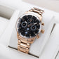 OBLVLO IM MUT-MP Classic Moon phase Style Luxury Rose Gold Mechanical Dress Watch