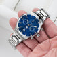 Luxury OBLVLO IM MUT-MP Men's Vintage Blue Dial & Moon Phase Style Automatic Watch