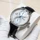OBLVLO AM Vintage Dress Automatic Watches - White Dial & Multifunction Two Eyes Mother of Pearl Subdial Watch