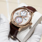 Affordable 42mm Rose Gold Two Eyes Mother of Pearl Subdial Automatic Watches - OBLVLO AM Vintage Dress Design Watch