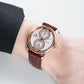 Affordable 42mm Rose Gold Two Eyes Mother of Pearl Subdial Automatic Watches - OBLVLO AM Vintage Dress Design Watch