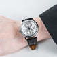 OBLVLO AM Vintage Dress Automatic Watches - White Dial & Multifunction Two Eyes Mother of Pearl Subdial Watch