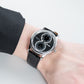 Best Affordable OBLVLO AM Series Black & Multifunction Two Eyes Mother of Pearl Subdial Dress Watch