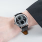Best Affordable OBLVLO AM Series Black & Multifunction Two Eyes Mother of Pearl Subdial Dress Watch