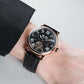 OBLVLO YM Black Dial & Rose Gold Luxury Multi-Function Tourbillon style Month/Week/Date Automatic Watches