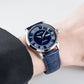 OBLVLO GC-SIM Blue Dial 41mm Roman Numerals Day Date Automatic Dress Watch