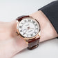 OBLVLO GC-SIM White Dial 41mm Rose Gold Roman Numerals Day Date Automatic Watch