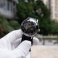 40mm Automatic Mens Watch With Black Partial Skeleton Dial & Black Band By OBLVLO NW Series