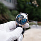 OBLVLO NW Series 40mm Rose Gold Case & Blue Partial Skeleton Dial Automatic Watch For Men's