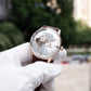 40mm Rose Gold Automatic Mens Watch With White Partial Skeleton Dial By OBLVLO NW Series