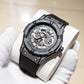 OBLVLO HM-GT - Men's Classic All Black Case & Dial with Date Miyato Automatic Movement Waterproof Watch