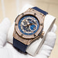 Rose Gold OBLVLO HM-GT Analog Miyato Automatic Waterproof Watches for Mens with Rubber Strap Luminous Easy Reader Dial