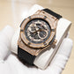 OBLVLO HM-GT - Mens Rose Gold Case Miyato Automatic Watch for Men with Date Luminous Fashion Wristwatch