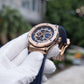 Rose Gold OBLVLO HM-GT Analog Miyato Automatic Waterproof Watches for Mens with Rubber Strap Luminous Easy Reader Dial