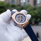 Rose Gold OBLVLO HM-GT Analog Miyato Automatic Waterproof Watches for Mens with Rubber Strap Luminous Easy Reader Dial