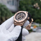 OBLVLO HM-GT - Mens Rose Gold Case Miyato Automatic Watch for Men with Date Luminous Fashion Wristwatch