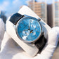 OBLVLO WM 41mm Ice Blue Multi-function Automatic Watch - Luxury Day Date/Moonphase Watch For Mens