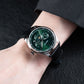 OBLVLO WM 41mm Green Dial Men's Luxury Automatic Multi-Function Calendar Watch