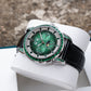 Luxury Green Zirconia Automatic Multifunctional Mechanical Moon Phase Style Watch - OBLVLO GCM-MUT